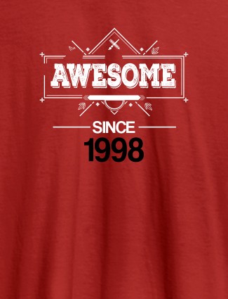 Awesome Since Personalized Mens T Shirt Red Color
