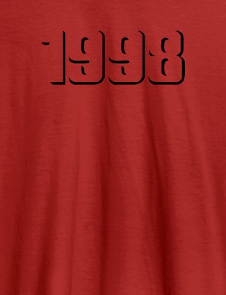Birth Year Personalised Printed Mens T Shirt Red Color
