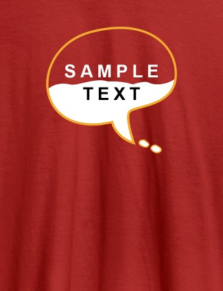 Personalised Unique Mens T Shirt Design With Name Red Color