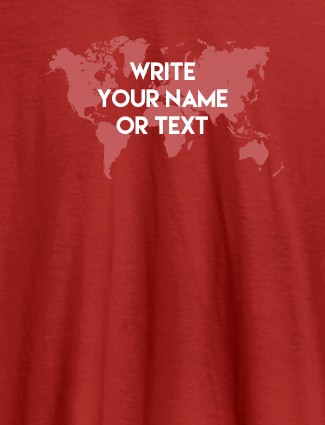 Write Your Name On Red Color Customized Men Tees