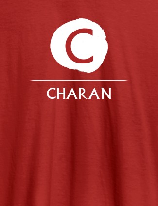 Alphabet with Name Design On Red Color Customized Tshirt for Men
