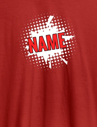 Thunder Theme On Red Color Men T Shirts with Name, Text, and Photo