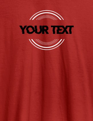Stamp Theme with Your Name On Red Color Customized Men Tees