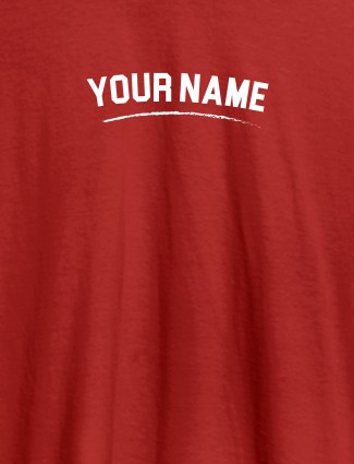 Signature Theme with Your Name On Red Color Customized Mens T-Shirt