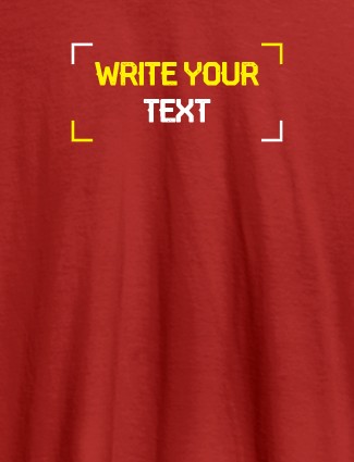Write Your Text On Red Color T-shirts For Men with Name, Text and Photo