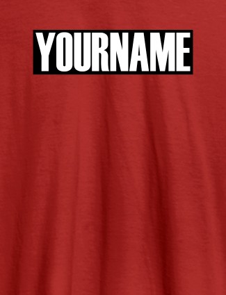 YourName On Red Color Customized Tshirt for Men