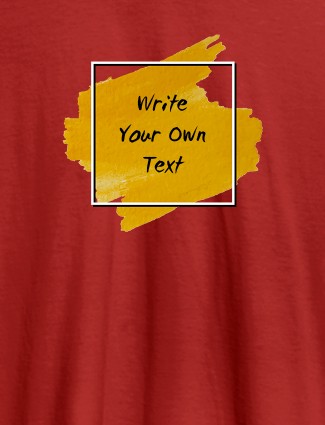 Splash Theme with your Name On Red Color T-shirts For Men with Name, Text and Photo