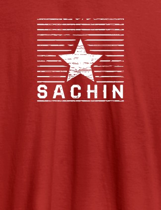 The Star with Your Name On Red Color Customized Tshirt for Men
