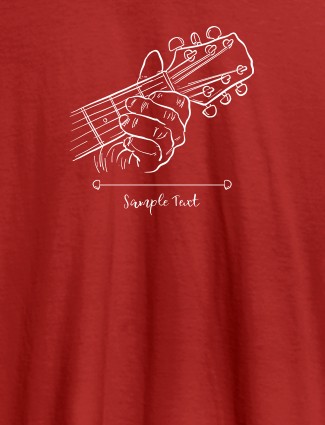 Unplugged Theme with Text On Red Color Men T Shirts with Name, Text, and Photo