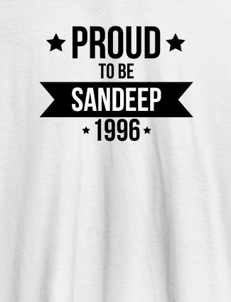 Proud To Be Name Year Printed Mens T Shirt White Color