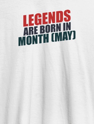 Legends Are Born In November Printed Mens T Shirt White Color