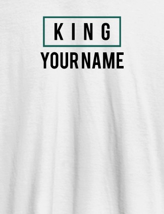 King Name Personalized Mens T Shirt White Color