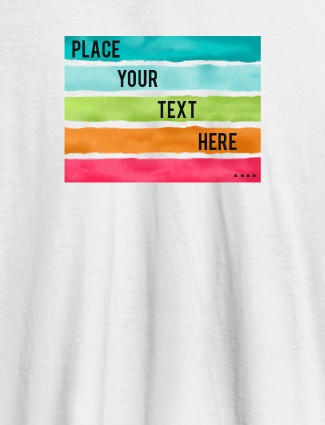 Watercolor T Shirt Printing With Name Personalised Mens Wear White Color