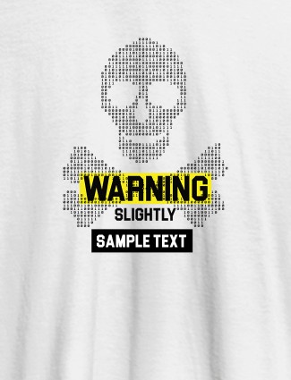 Danger Zone Warning Personalised Printed Mens T Shirt White Color