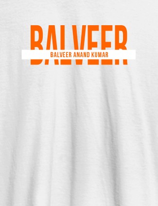 Personalized Mens T Shirt With Name Orange Color White Color