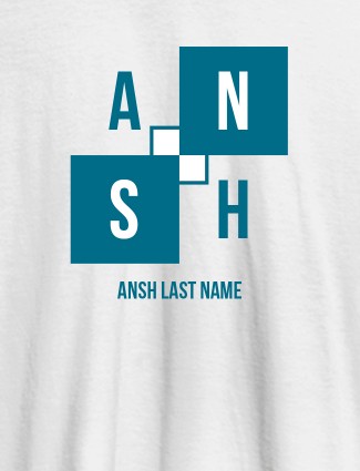Personalised Mens T Shirt With Last Name White Color