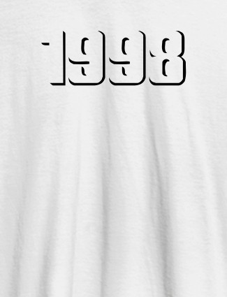 Birth Year Personalised Printed Mens T Shirt White Color