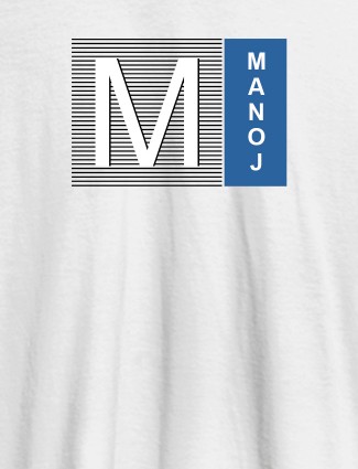 Personalised Mens T Shirt With Initial Name White Color