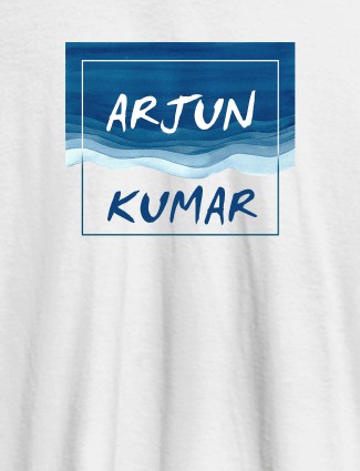 Watercolor Design With Name Personalised Mens T Shirt White Color