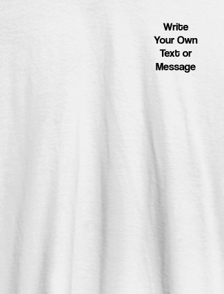 Pocket Text On White Color Customized Mens T-Shirt