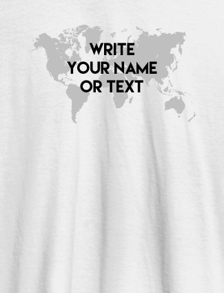 Write Your Name On White Color Customized Men Tees