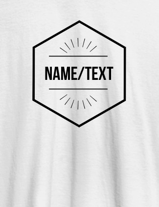 Simple Design with Name On White Color Personalized T-Shirt
