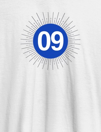Your Lucky Number with Design On White Color Customized Men Tees