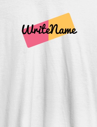 Write Name On White Color T-shirts For Men with Name, Text and Photo