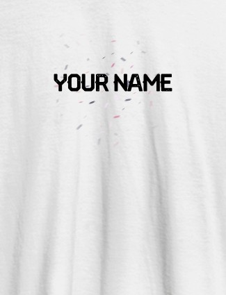 Blast Design with Your Name On White Color Customized Men Tees