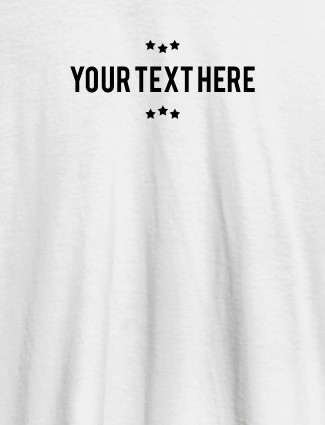 3 Stars with Your Name On White Color Customized Mens T-Shirt