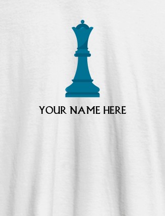 Chess King On White Color T-shirts For Men with Name, Text and Photo