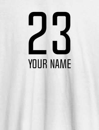 Number and Name On White Color Personalized T-Shirt