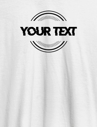 Stamp Theme with Your Name On White Color Customized Men Tees