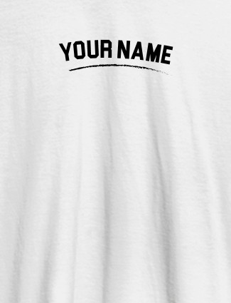 Signature Theme with Your Name On White Color Customized Mens T-Shirt