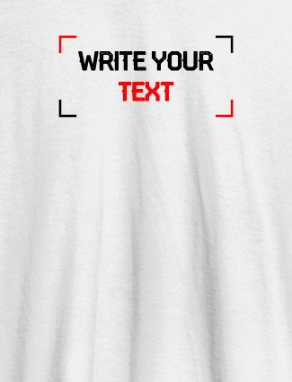 Write Your Text On White Color T-shirts For Men with Name, Text and Photo