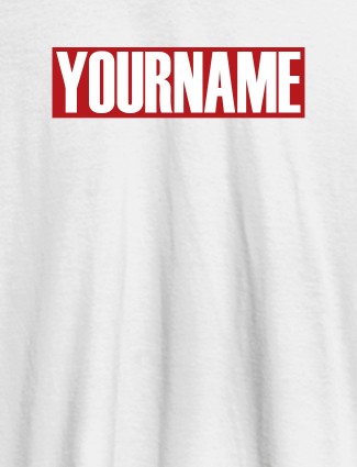 YourName On White Color Customized Tshirt for Men