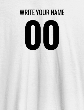 Name and Number On White Color Customized Men Tees
