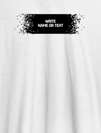 Sprinkle Design with Name On White Color T-shirts For Men with Name, Text and Photo
