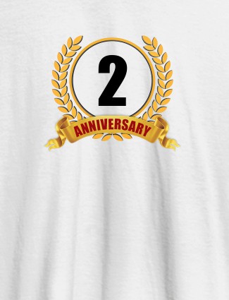 Anniversary Theme On White Color Personalized T-Shirt