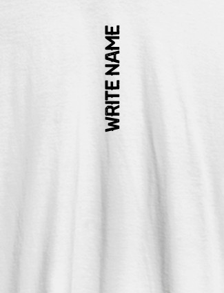 Vertical Name On White Color Customized Men Tees