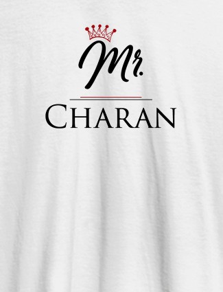 Mr with Your Text On White Color Personalized Tshirt