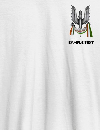 Balidan Badge with National Flag On White Color Customized Mens T-Shirt