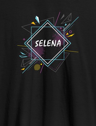 Personalised Womens Tshirt With Unique Art Black Color