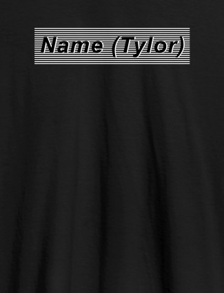 Personalised Unique Womens T Shirt With Name Black Color