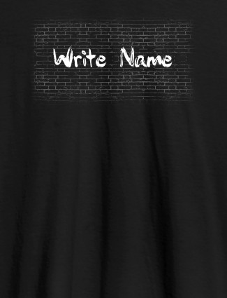 Graffiti Brick Wall T Shirt With Name Womens Fashion Wear Black Color