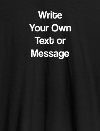 Pocket Text On Black Color Customized Women T-Shirt