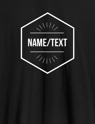Simple Design with Name On Black Color Personalized Women Tees