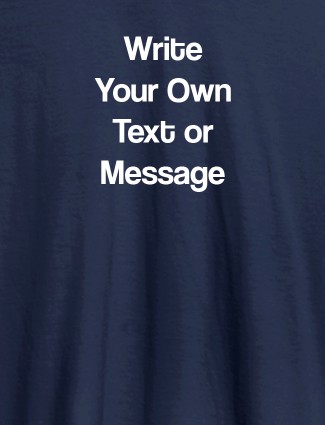 Pocket Text On Navy Blue Color Customized Women T-Shirt