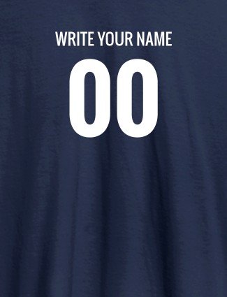 Name and Number On Navy Blue Color Women T Shirts with Name, Text, and Photo