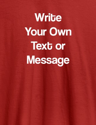 Pocket Text On Red Color Customized Women T-Shirt